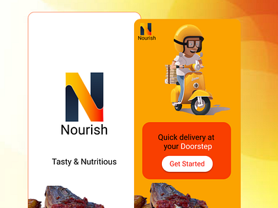Nourish App UI app branding ios app design ui ux