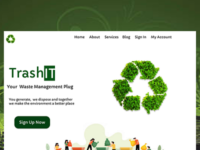 Trash IT Web Design branding design digitalart illustration minimal ui ux web