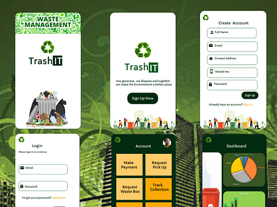 Trash IT App Design app branding design digitalart minimal ui ux