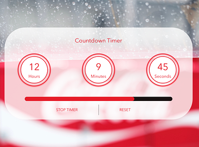 Daily UI 014 coca cola cocacola countdown countdown timer daily 100 challenge dailyuichallenge design timer ui ux web