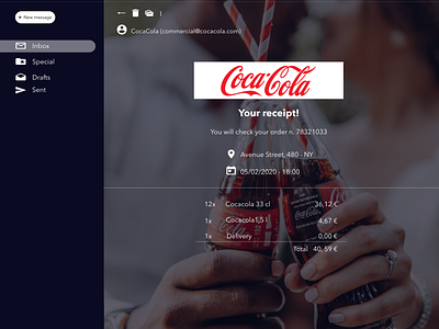 Daily UI 017 017 coca cola cocacola daily 100 challenge dailyuichallenge design receipt ui ux web