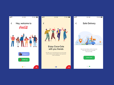 Daily UI 023 023 app coca cola cocacola daily 100 challenge dailyuichallenge design onboarding ui ux web