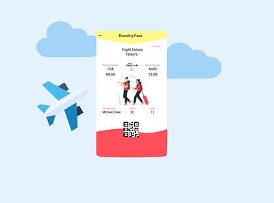 Boarding Pass - Daily 024 024 boarding pass daily 100 challenge dailyuichallenge design ui ux web