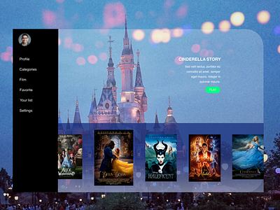 Daily UI 025 025 daily 100 challenge dailyuichallenge design disney serie tv tv app ui ux web