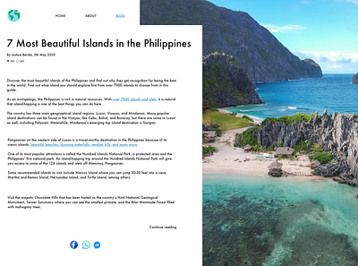 Daily UI 035 035 blog blog post daily daily 100 challenge dailyuichallenge design island philippines post ui ux web