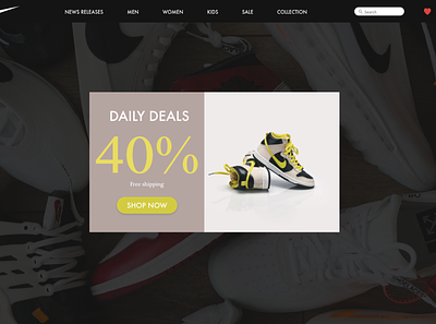 Daily UI 036 036 air jordan daily daily 100 challenge dailyuichallenge deals design nike shop now special offer ui ux web