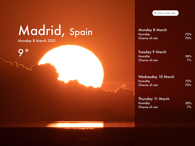 Daily UI 037 037 2021 daily 100 challenge dailyuichallenge design madrid march ui ux weather