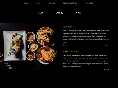 Daily UI 043 043 daily 100 challenge dailyuichallenge design food and drink food menu indonesian food menu ui ux