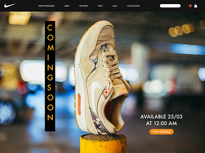 Daily UI 048 - COMING SOON 048 coming soon daily 100 challenge dailyuichallenge design nike nike air max nike running nike shoes ui ux web