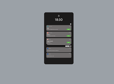 Daily UI 049 - Notifications 049 app daily 100 challenge dailyuichallenge design gmail google instagram notification notification center notifications ui ux whatsapp