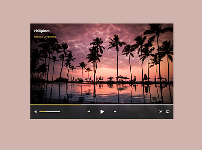 Daily UI 057 - Video Player 057 daily 100 challenge dailyuichallenge design island national geographic philippines ui ux video player videoplayer web