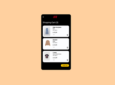 Daily UI 058 - Shopping Cart app checkout daily 100 challenge dailyuichallenge design shopping shopping cart ui ux web