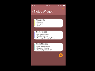 Daily UI 065 - Notes Widget