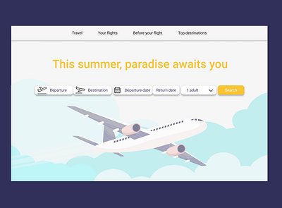 Daily UI 068 - Flight search 068 arrival daily 100 challenge dailyuichallenge date departure design flight flight search search ui ux web