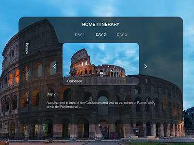 Daily UI 079 - Itinerary 078 colosseo colosseum daily 100 challenge dailyuichallenge design europe itinerary rome ui ux web