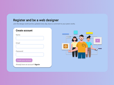 Daily UI 082 - Form 082 daily 100 challenge dailyuichallenge design form register ui ux web