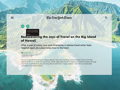 Daily UI 087 - Tooltip 087 daily 100 challenge dailyuichallenge design hawaii new york times tooltip ui ux web