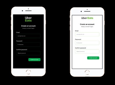 Daily UI 001 - Sign up 001 1 app daily 100 challenge dailyuichallenge design sign up uber uber eats ui ux web