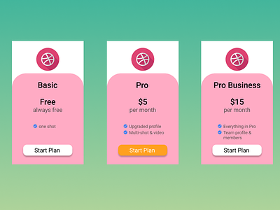 Daily UI 030 - Pricing 030 daily 100 challenge dailyuichallenge design dribbble plan pricing