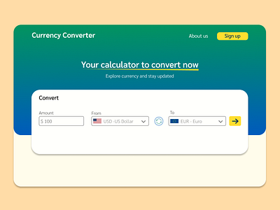 Challenge 107 - Currency Converter 107 converter currency currency converter daily 100 challenge dailyuichallenge design ui ux