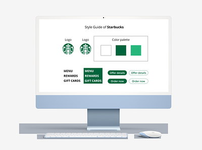 Challenge 118 - Style Guide 118 challenge daily 100 challenge dailyuichallenge design guide starbucks style style guide ui ux