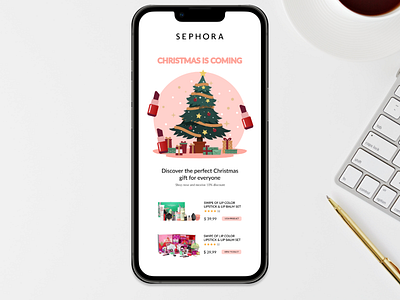 Challenge 154 - Christmas 154 amazon app apple branding christmas daily 100 challenge dailyuichallenge design happy christmas illustration iphone logo mac mail marketing sephora ui ux web