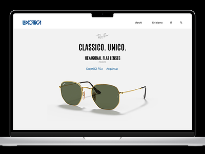 Landing Page for Luxottica adobexd amazon app branding button buy daily 100 challenge dailyuichallenge design figma google illustration logo luxottica rayban show more ui ux web