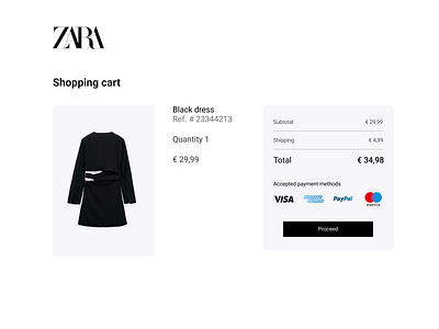 Check-out Zara amazon americanexpress app branding button daily 100 challenge dailyuichallenge design dress google illustration logo maestro paypal proceed ui ux visa web zara