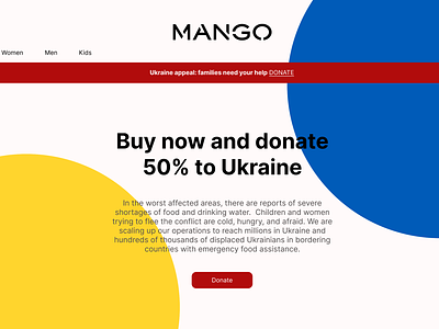 Homepage MANGO 2022 amazon app branding daily 100 challenge dailyuichallenge design donate google help illustration logo mango stop war ui ukraine ux war web world