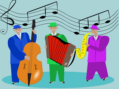 Musicians design illustration jazz musicians vector