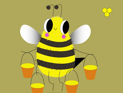 Bee vector illustration bee cartoon
