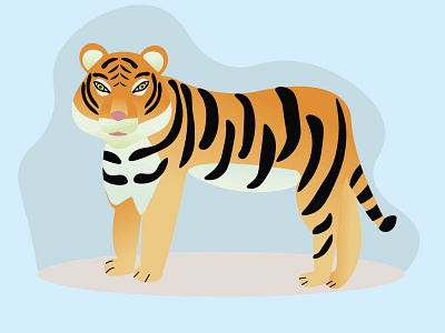 Tiger animal art cartoon design illustration tiger vector