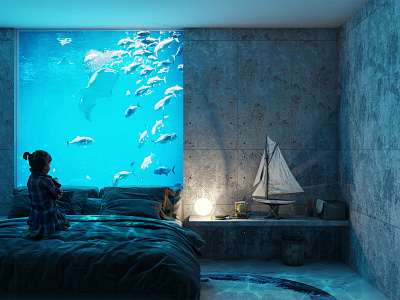 Underwater 3d 3dsmax architecture archviz cgi design graphic design interior realism render vray water