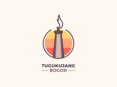 Tugu Kujang bogor icon illustration indonesia tugu kujang