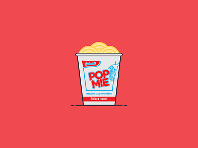 Pop Mie "Noodle Cup" icon illustration indonesia food noodle pop mie