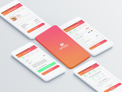 Checkout Process android app checkout design ekado gift gradient mockup payment process