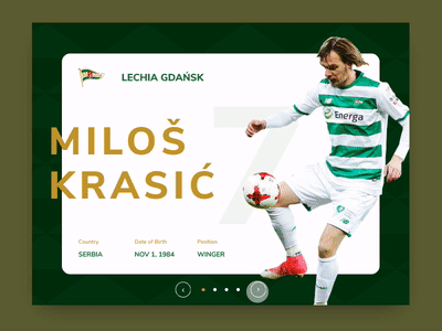 Lechia Gdańsk Cards animation cards egy gdańsk interaction invision lechia studio