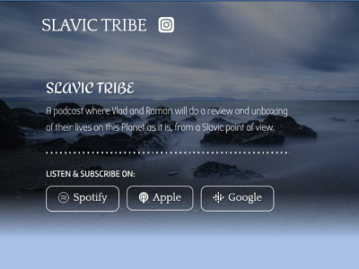 Slavic Tribe podcast design typogaphy webdesign website