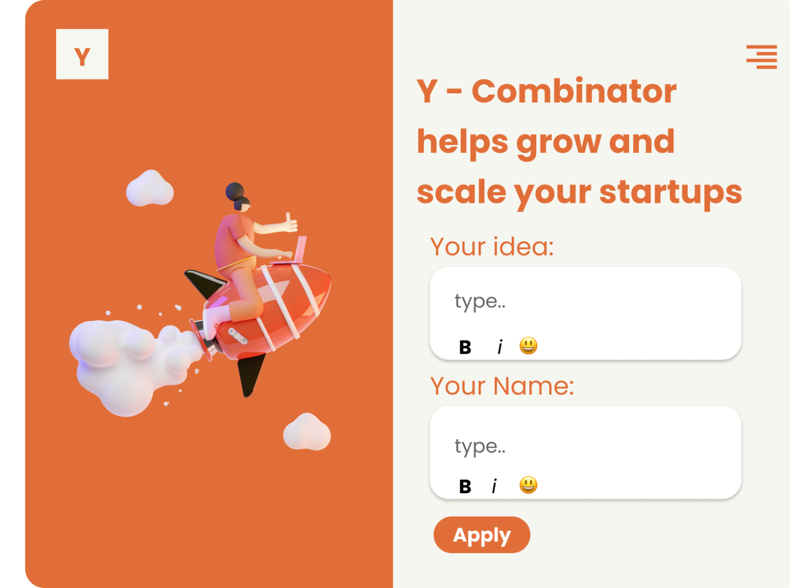 Y Combinator grow and scale your startup by Yefim Blokh on Dribbble