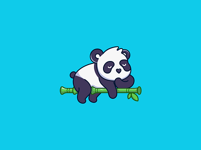 Sleeping Panda design illustration logo panda panda logo vector
