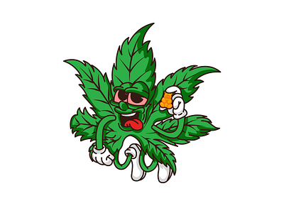 Cannabis Gummy Logo cannabis cannabis logo character design design flower green gummy gummy logo illustration logo plant vector