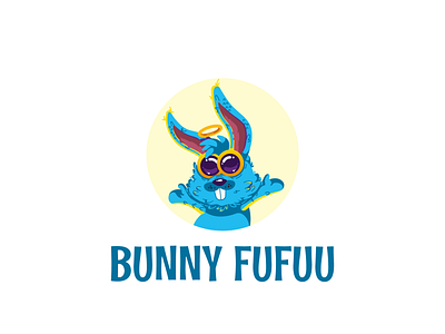 Bunny Logo blue bunny bunny design bunny logo character character design design graphic design illustration logo logo design playful logo rabbit rabbit design rabbit logo vector yellow