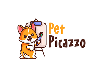 Pet Picazzo character design design dog dog design dog logo graphic design illustration logo logo design paint paint logo vector