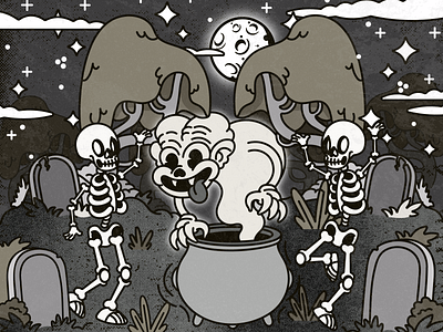 Halloween character design design ghost graphic design halloween halloween logo illustration logo logo design skeleton skeleton design vector