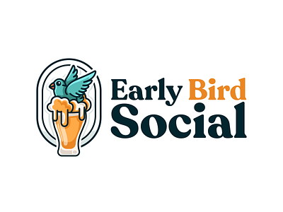 Early Bird Social beer beer bird beer design beer logo bird bird beer bird design bird logo character design design early bird graphic design illustration logo logo design social vector