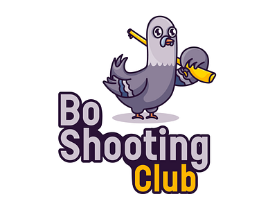 Pigeon bird bird logo character design design graphic design gun gun design gun logo illustration logo logo design pigeon pigeon design pigeon logo shoot shoot logo shooting shooting logo vector yellow