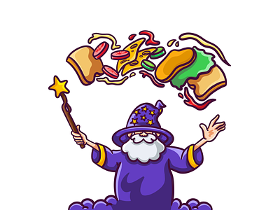 Magic sandwich character design design graphic design illustration logo logo design magic magic design magic logo magic sandwich sandwich sandwich design sandwich logo vector witch witch design witch logo wizard wizard design wizard logo