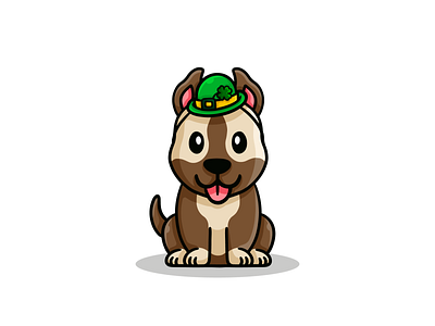Happy St. Pitties Day character design design dog dog design dog logo graphic design green happy st. pitties day hat hat logo illustration logo logo design pitbull pitbull design pitbull logo shamrocks st pitties st pitties day vector