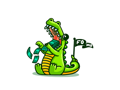 Alligator alligator alligator design alligator logo branding character design design graphic design illustration logo logo design money money design ui ux vector