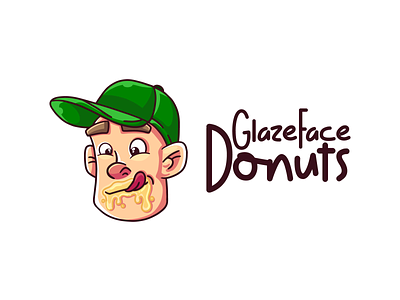 GlazeFace boy boy logo branding character design design donut donut design donut glaze donut logo glaze glaze logo graphic design illustration logo logo design man man logo ui ux vector